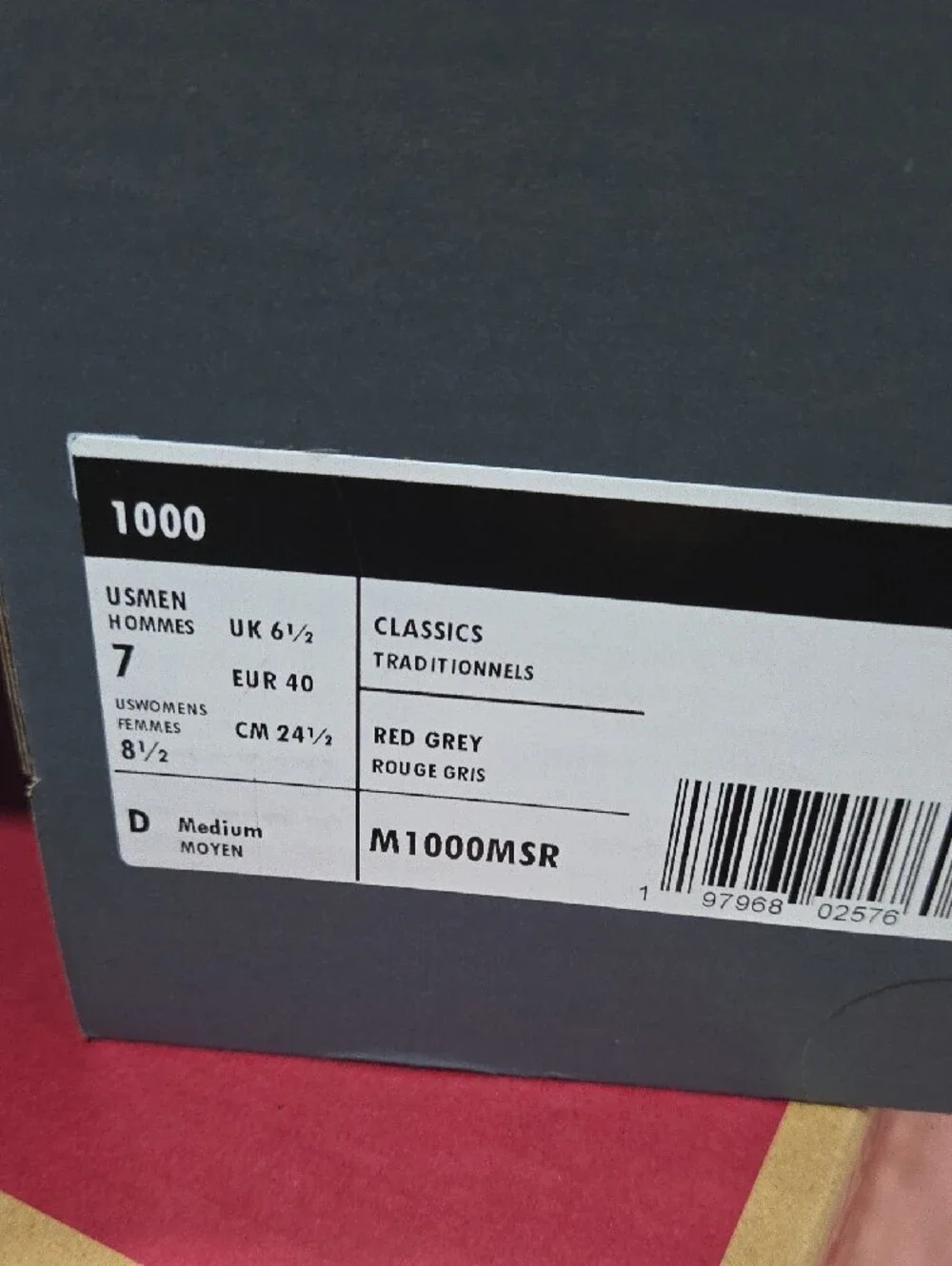 New Balance Red and Black Men's Runner Sneakers